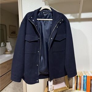 Zara Dark Blue Men's Shirt Jacket